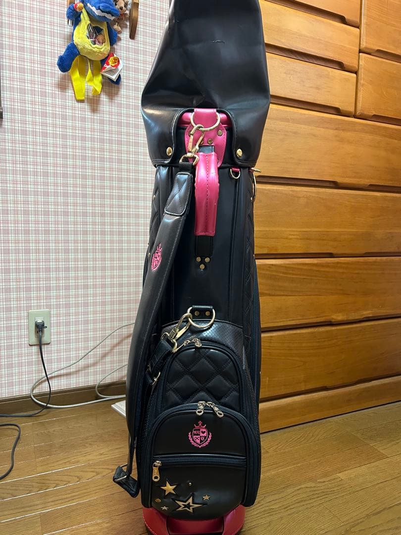 Mizuno レディース キャディバッグ 黒 ピンク