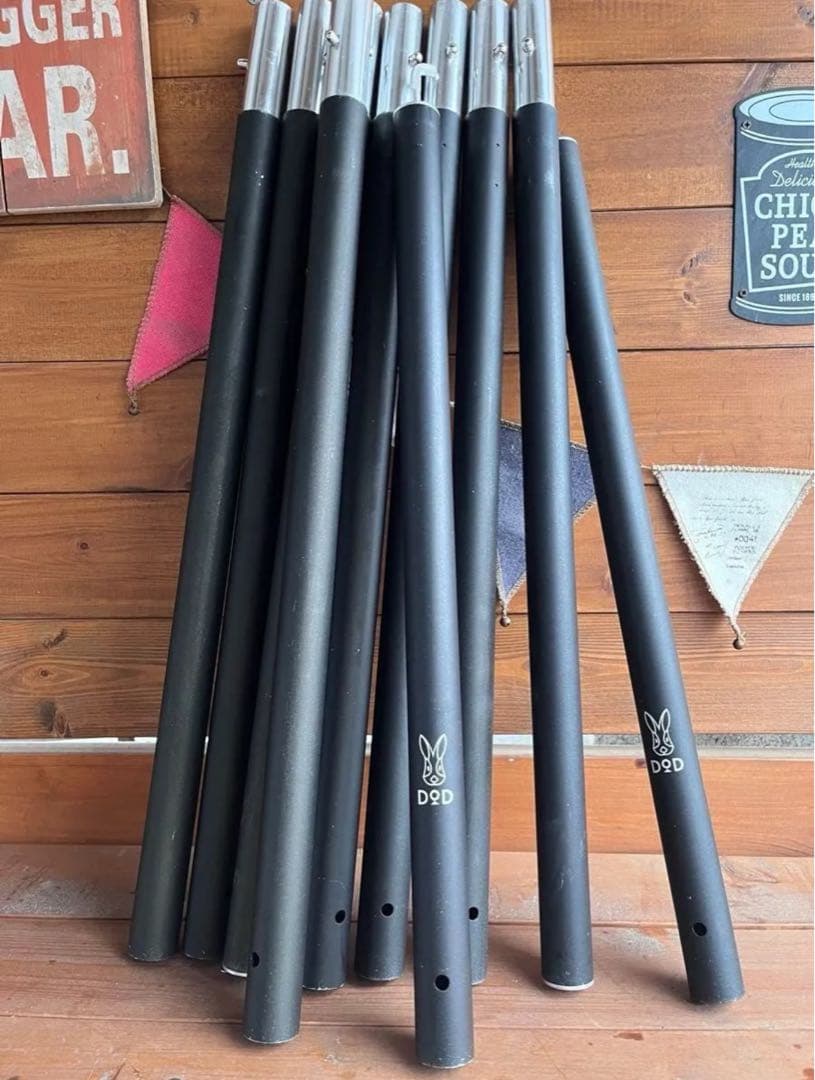 DOD BIG TARP POLE ビッグタープポール　ブラック　2本セット
