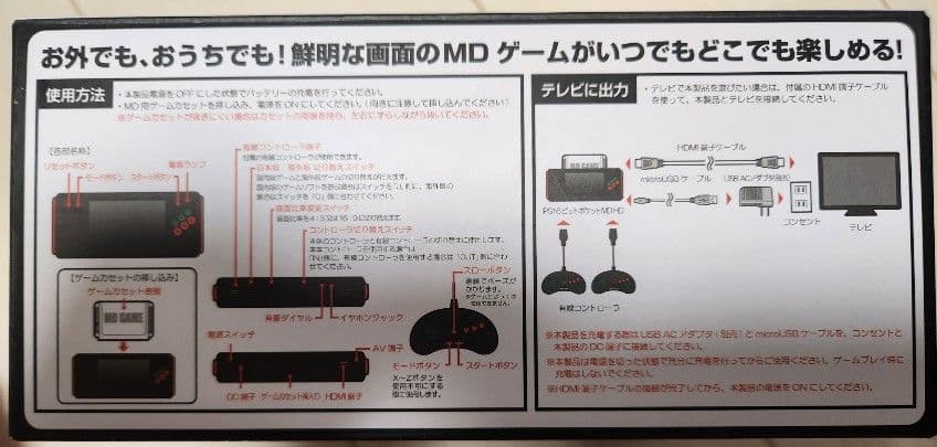【新品未使用品】メガドライブ用互換機IPS 16BIT POCKET MD HD