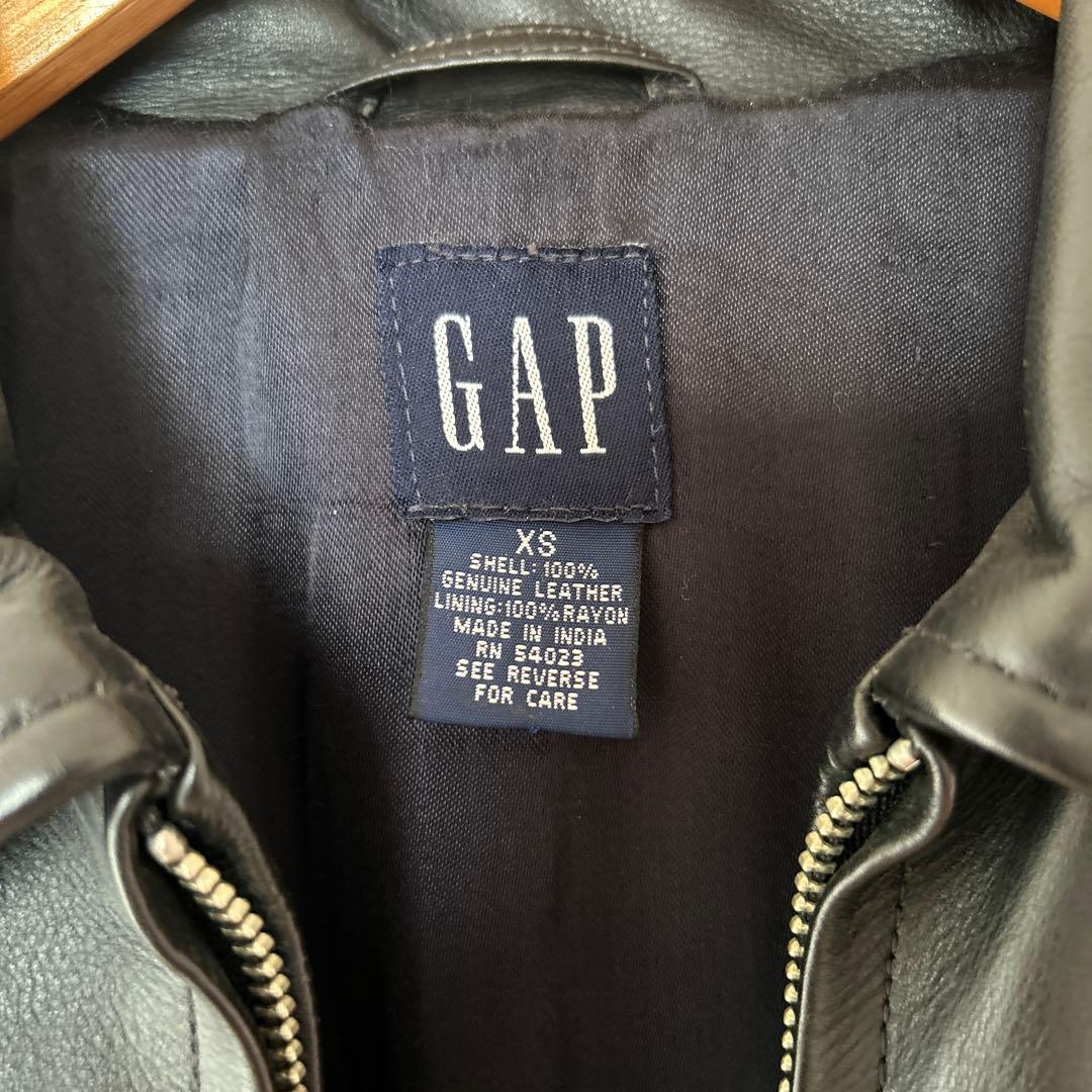オールドGAP 本革 シングルライダースジャケット 希少XS size