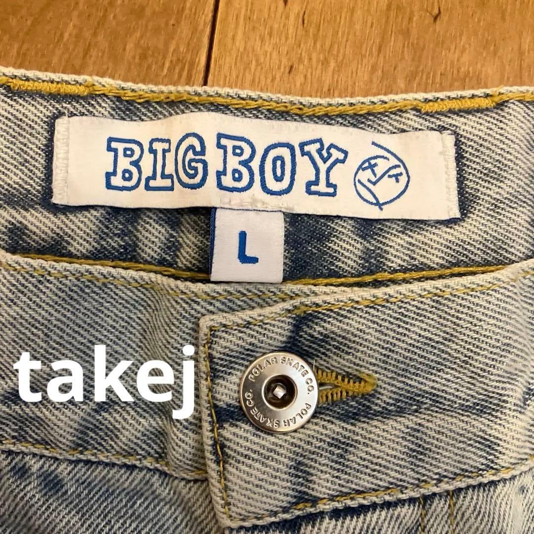 美品　ポーラービックボーイデニム　bigboy 旧ロゴ　L 正規品　ライトブルー