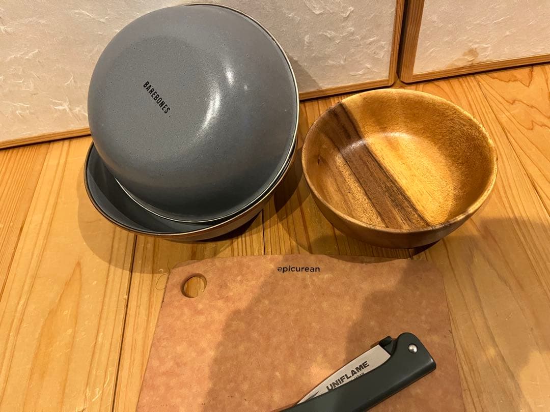 キャンプ用品　まとめ売り　調理道具　羽釜・ケトル・まな板・ナイフなど