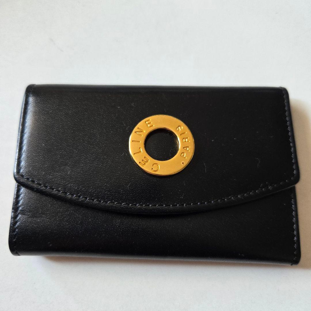 【新品・未使用】CELINE レザーキーケース 黒