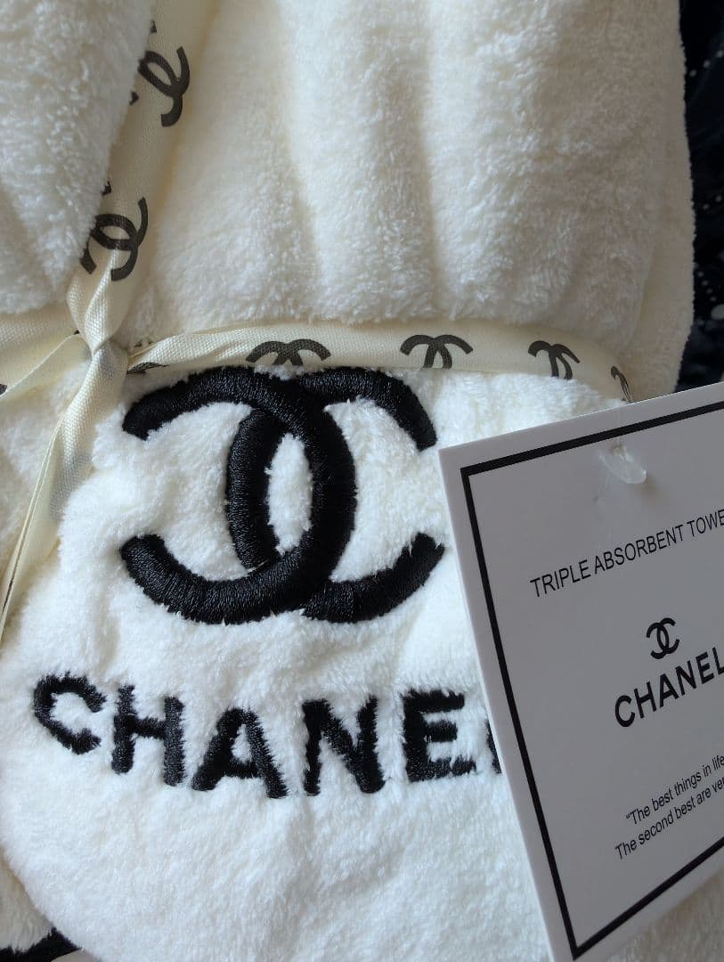 新品 CHANEL/シャネル バスタオル＆フェイスタオル 2枚セット