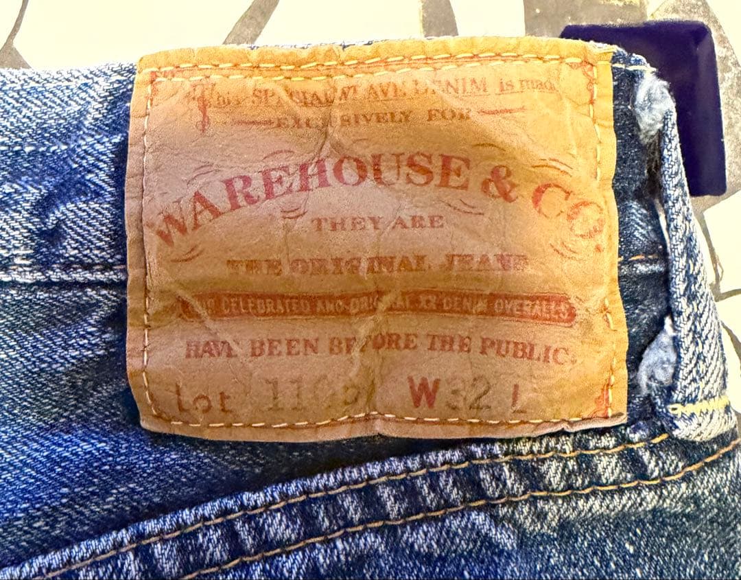 WAREHOUSE & CO. Lot 1105 W32 ストレートデニム