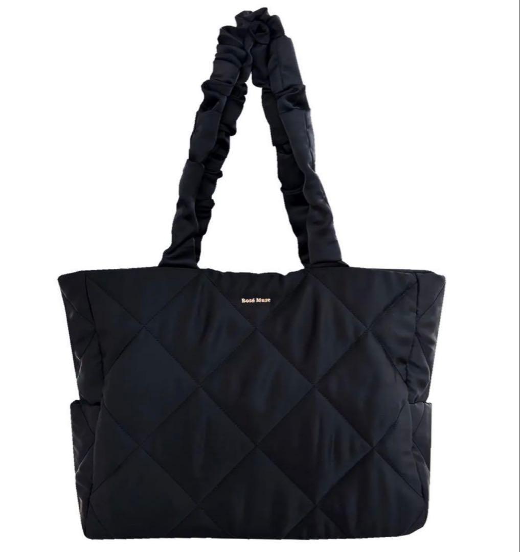 Rosemuse ロゼミュ satin quilting big tote