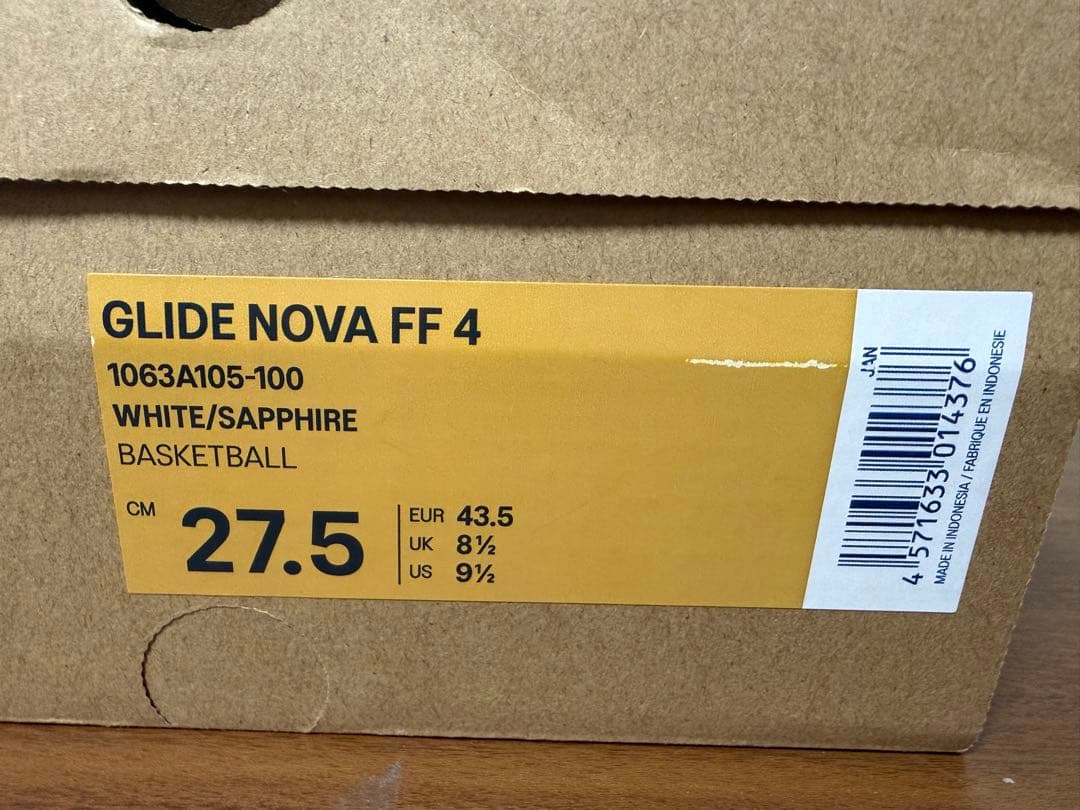 シューズ(男性用) GLIDE NOVA FF 4 White/Sapphire 27.5cm