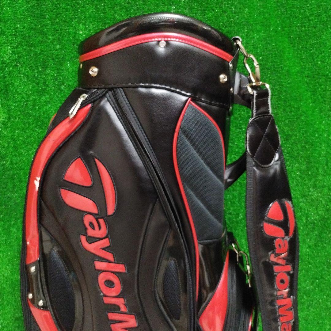 TaylorMade ゴルフキャディバッグ 黒/赤 フード無し
