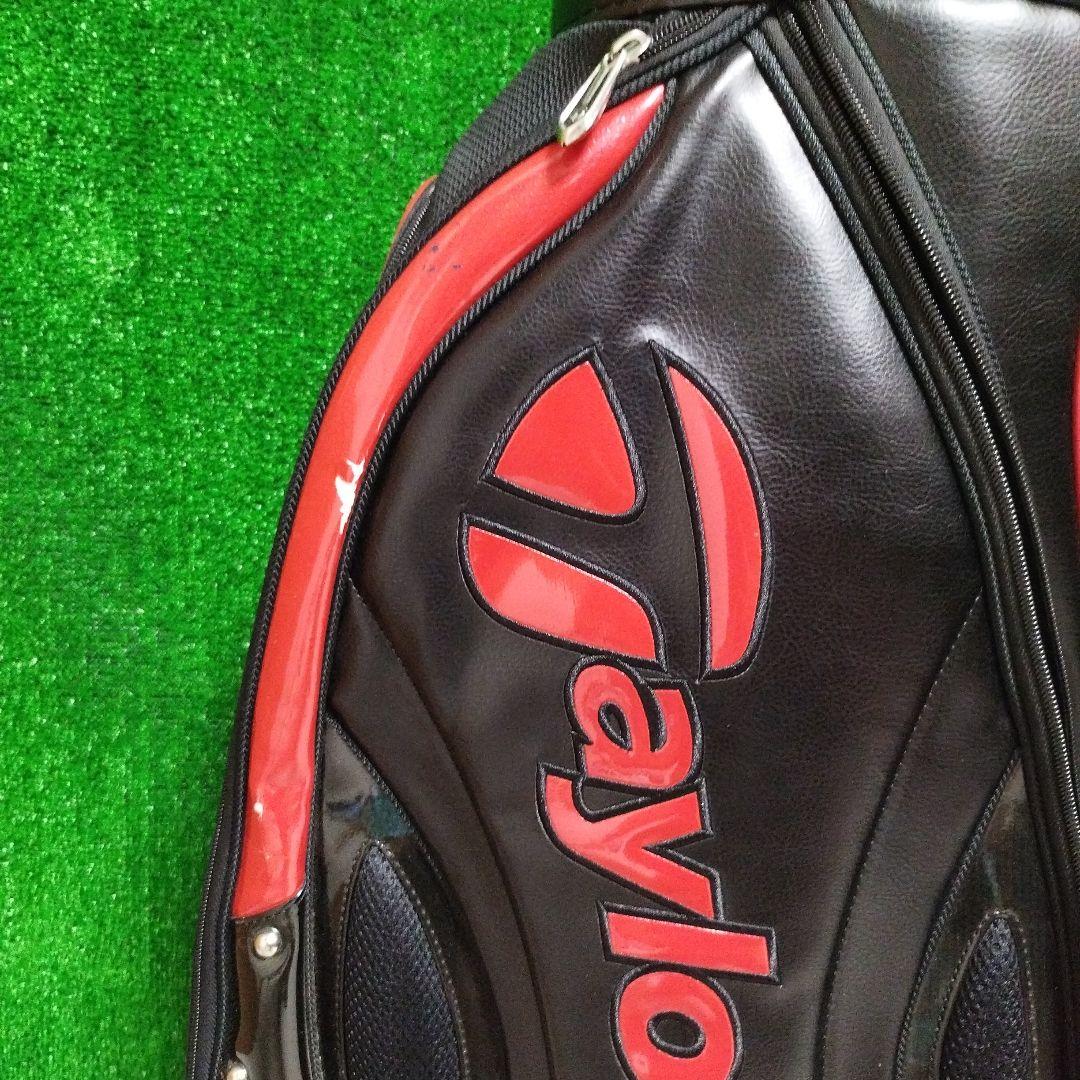 TaylorMade ゴルフキャディバッグ 黒/赤 フード無し