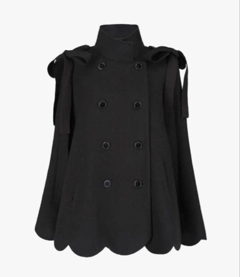 Bibiy MELINDA CAPE ポンチョコート　ケープコート　ブラック