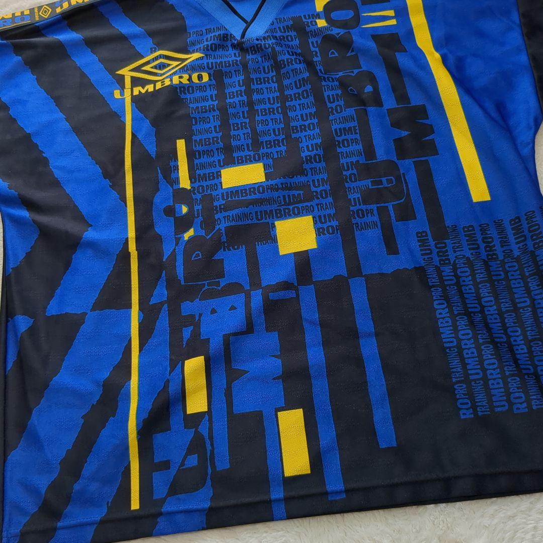 【90s！UK製】vintage UMBRO ゲームシャツ M サッカー 青