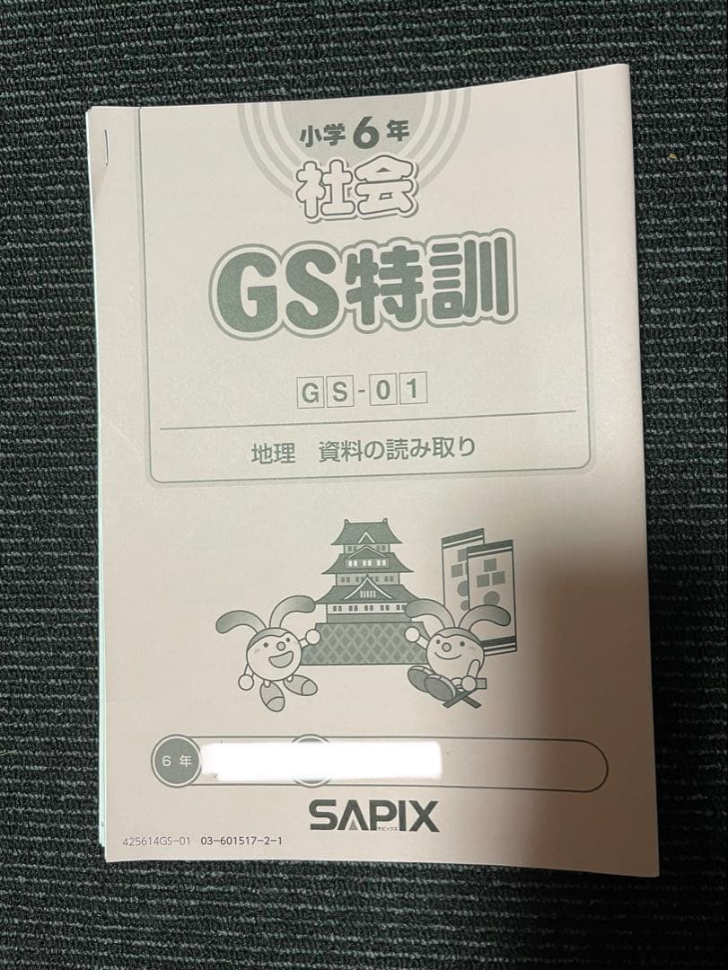 2025年5月最新　サピックス6年 開成コース　GS特訓　4科目教材セット