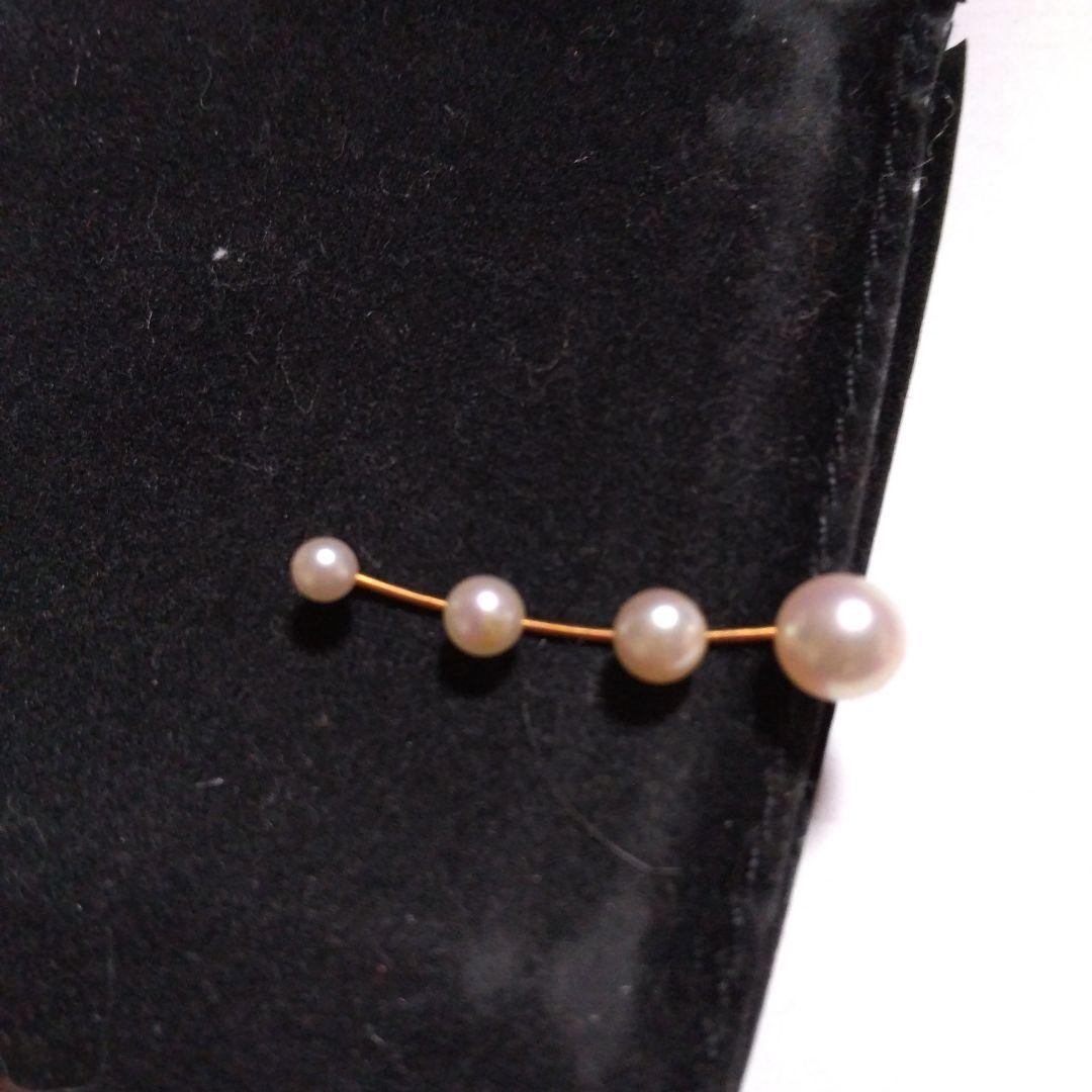 18k 本真珠 片耳ピアス