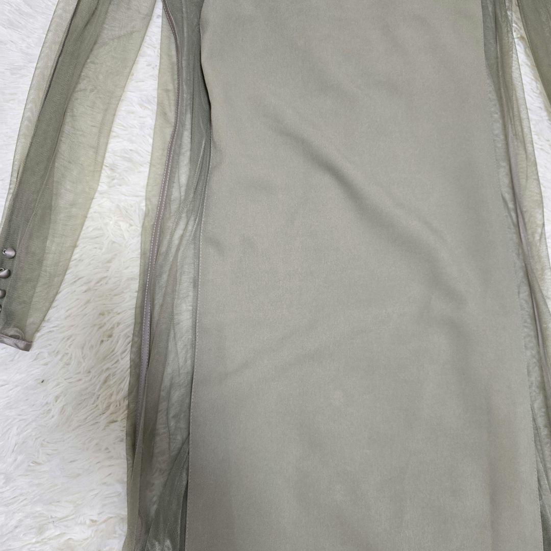 【美品】Ameri vintage TULLE DOCKING DRESS S