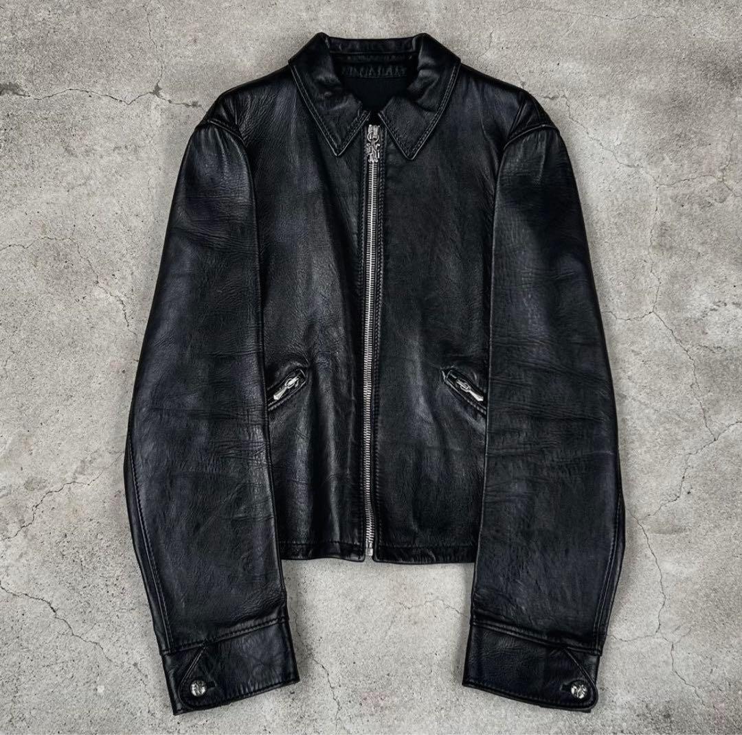 本人期 “GIANNI VERSACE” real leather JKT