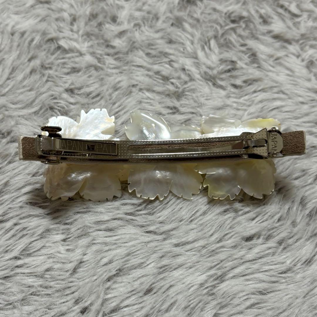 美品 コンプレックスビズ シェルフローラル スリムバレッタ