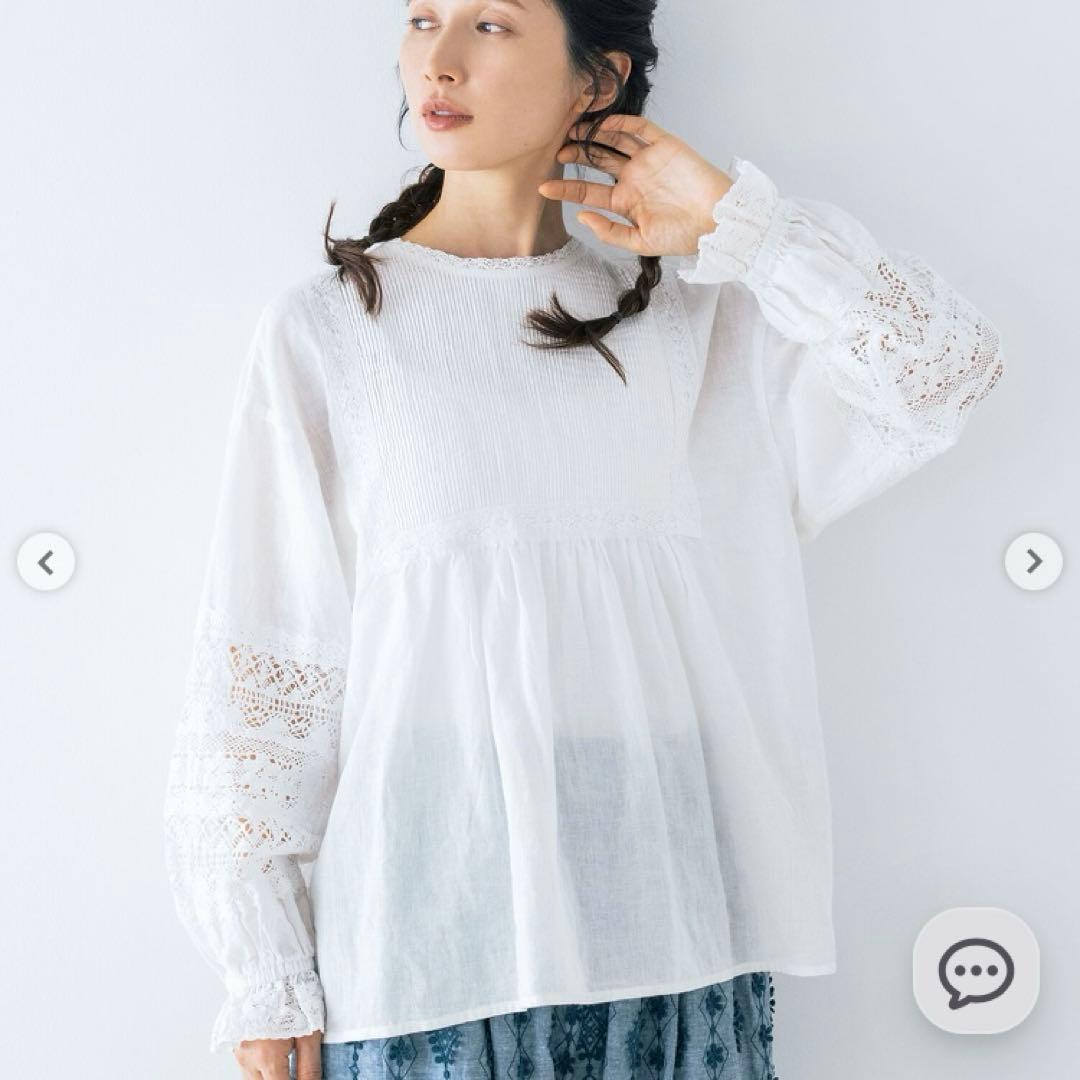 完売！　kazumi✖️sm2 袖レース前後着ブラウス　オフ！