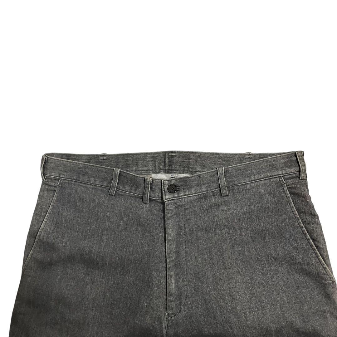 美品 PAPAS パパス ストレッチワイドデニムパンツ ハイウエスト 希少 52