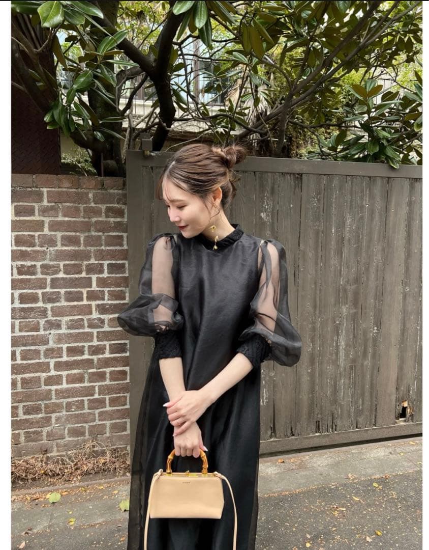 Acka. sheer over one-piece（black） サイズ1