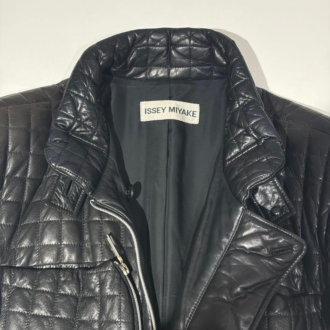 【希少】issey イッセイミヤケ キルティング レザージャケット