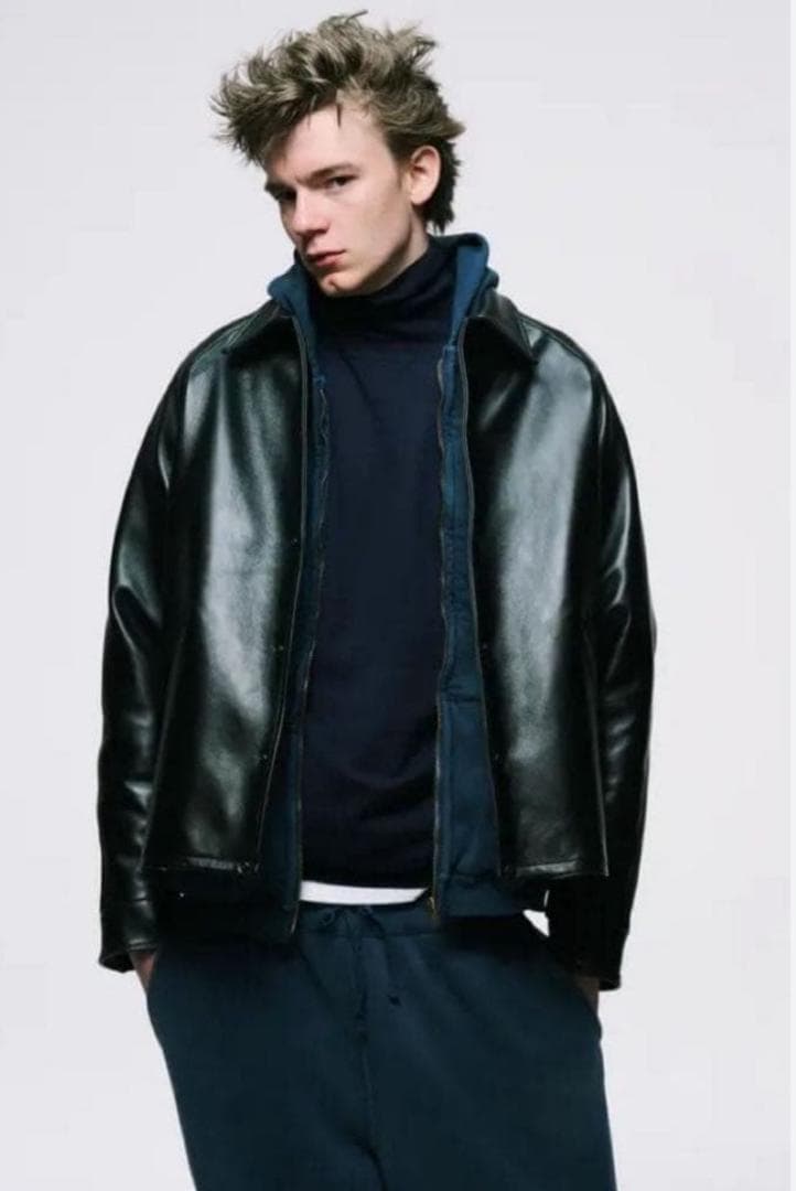 A.PRESSE アプレッセ Leather Coach Jacket
