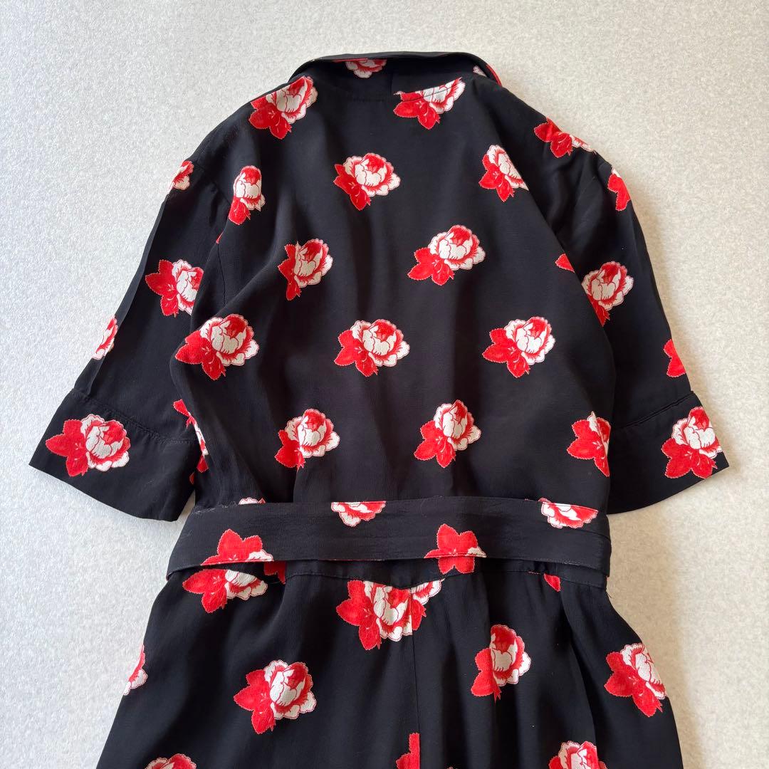 【美品】GANNI ガニー　フラワープリント　ラップワンピース　36