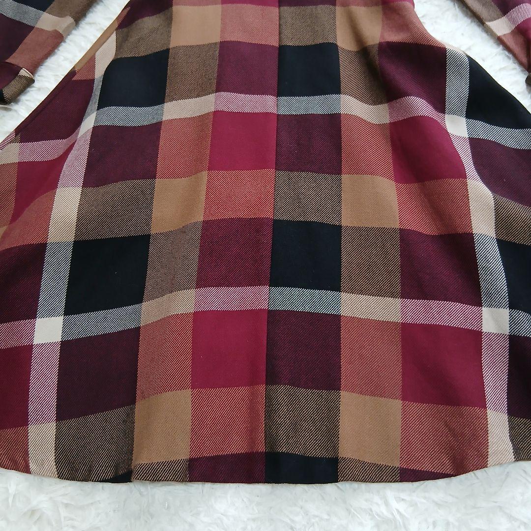 【美品】【BLUE LABEL CRESTBRIDGE】ウールビエラワンピース