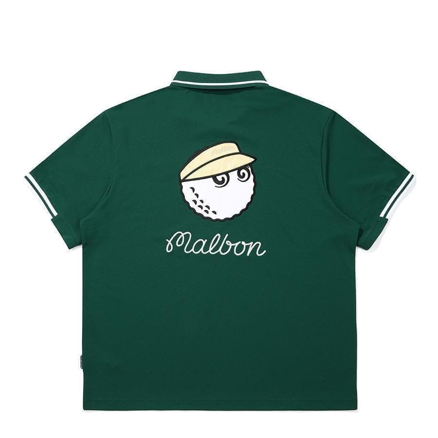 マルボンゴルフ ポロシャツ malbon golf メンズ 半袖シャツ 緑XXL