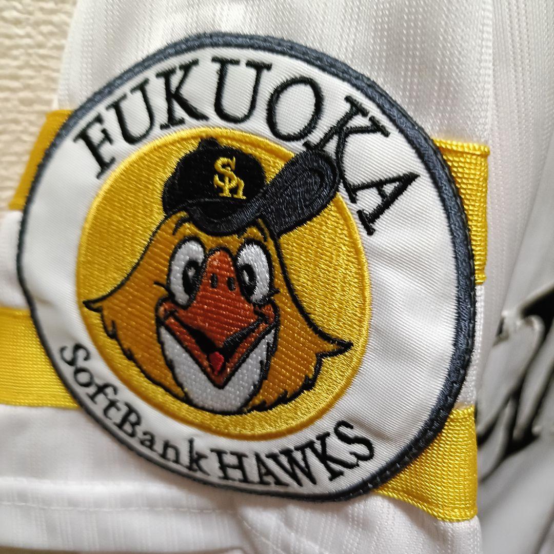 美品 ソフトバンクホークス 松本裕樹 ユニフォーム L Majestic製　刺繍
