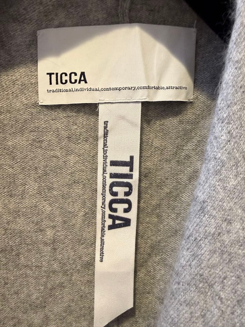 TICCA グレー ポンチョ・ケープコート