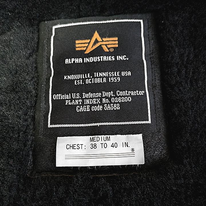 ALPHA INDUSTRIES B-3リアル羊革ムートンジャケット M