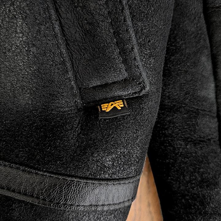 ALPHA INDUSTRIES B-3リアル羊革ムートンジャケット M