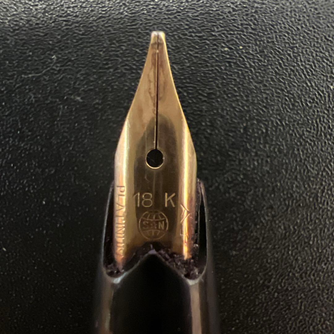 PLATINUM 万年筆 ブラック　太字　ペン先18K