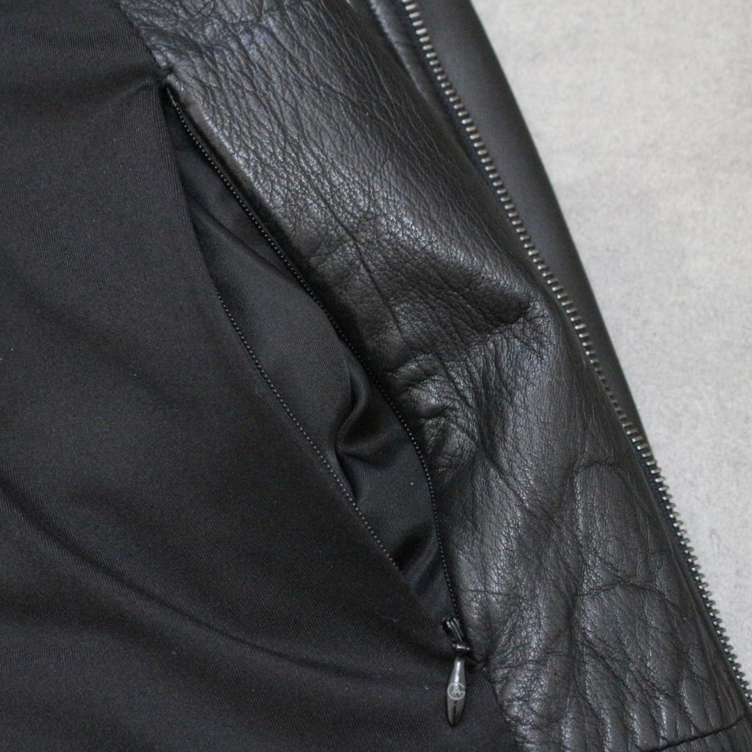 ARMANI COLLEZIONI レザージャケット 黒 50 XL シングル