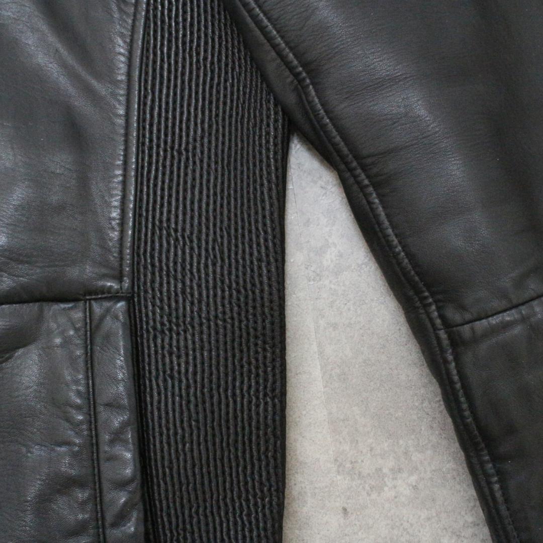 ARMANI COLLEZIONI レザージャケット 黒 50 XL シングル