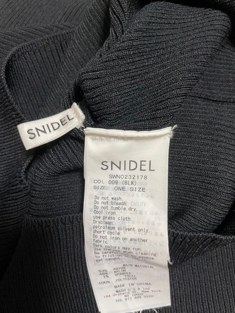 SNIDEL プリーツフリルドッキングワンピース