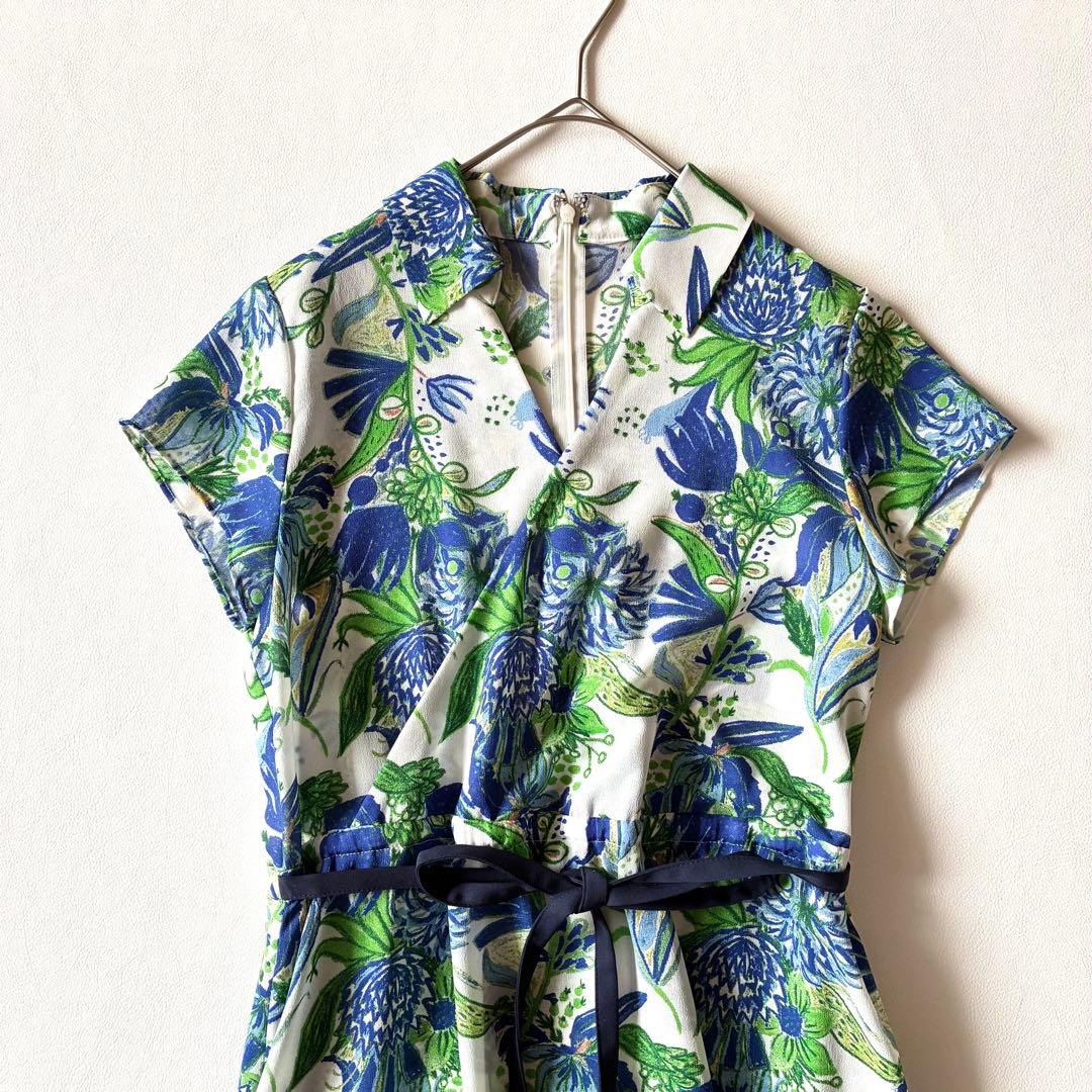 極美品✨Kay me ケイミー　現行　衿付きカシュクールワンピース　インナー付き