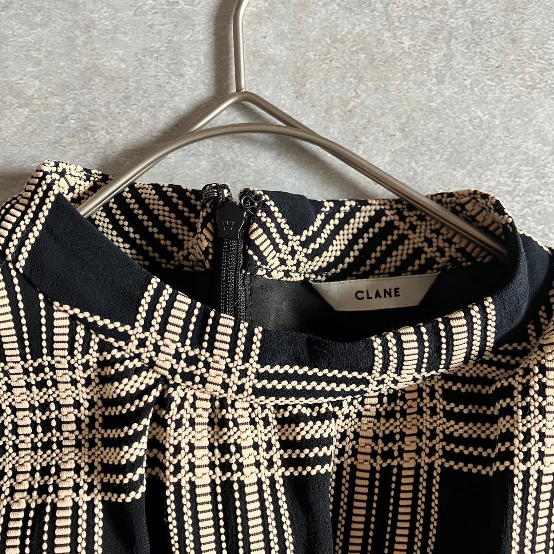 美品 CLANE CHAIN CHECK ONEPIECE ワンピース 2023
