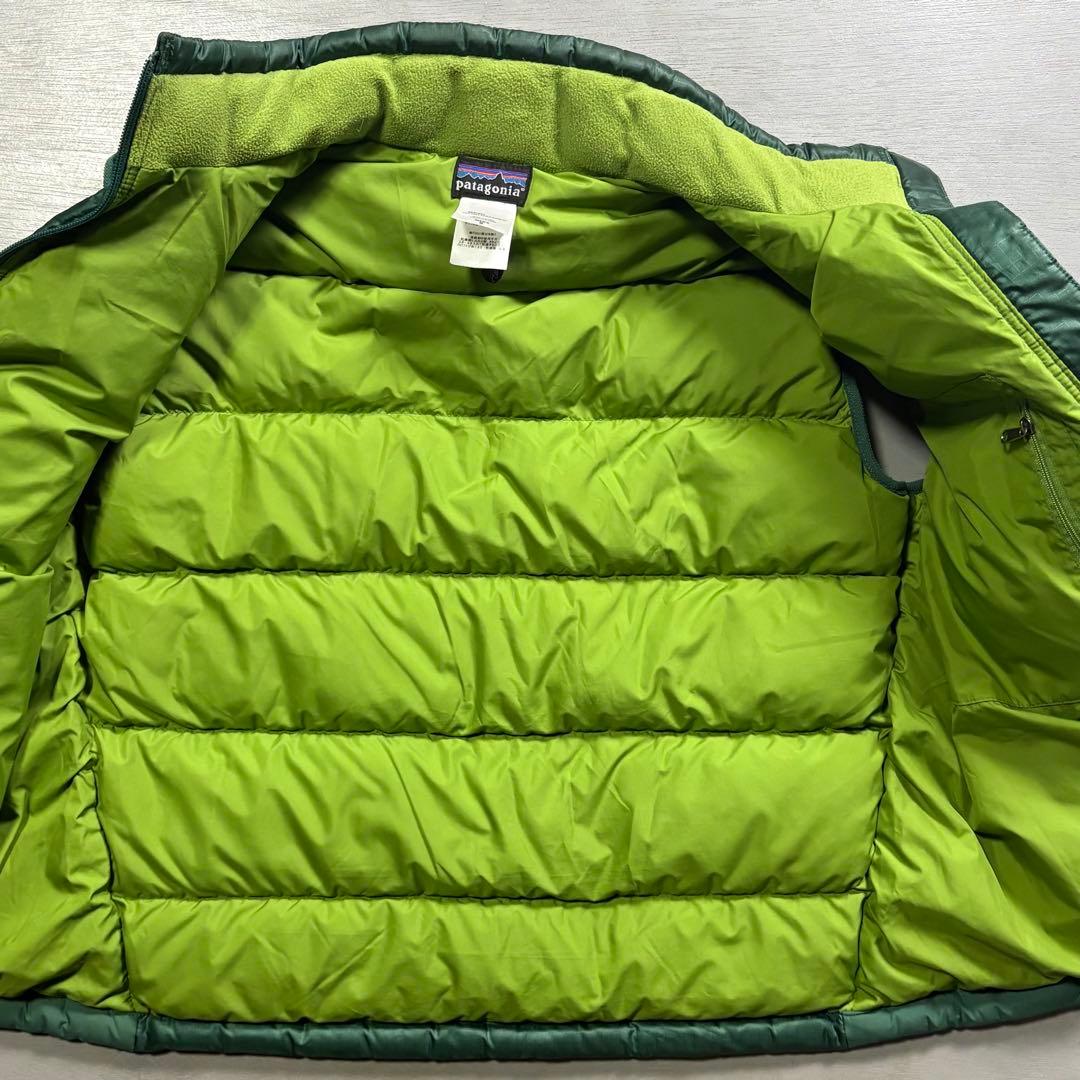 00's patagonia グースダウンベスト　緑　84631F7 S