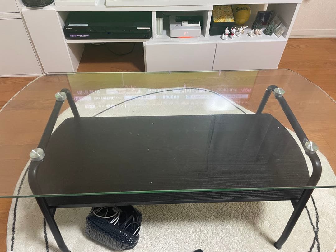 ニトリ　ガラス製センターテーブル