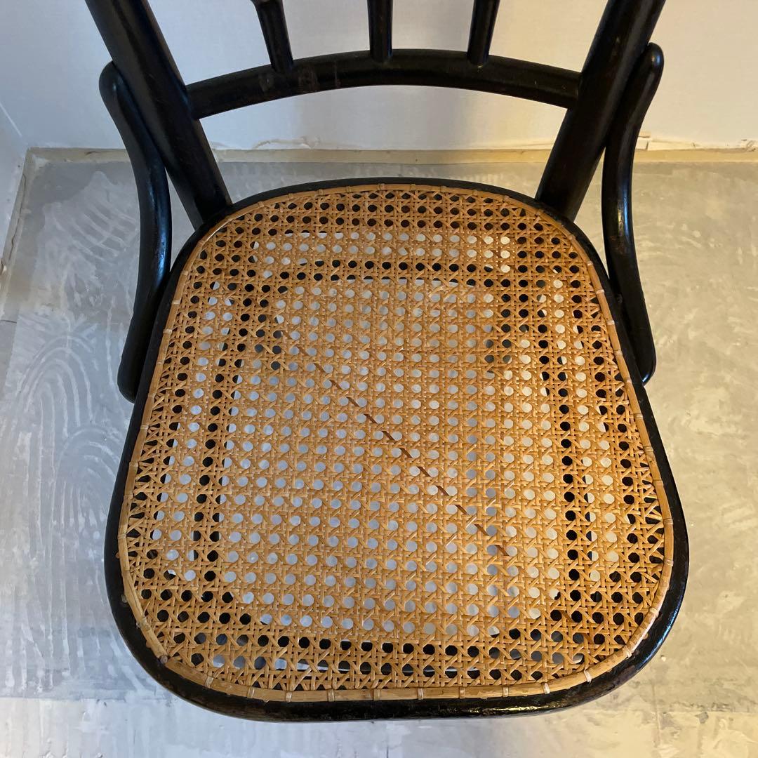 ★アンティーク品★FISCHEL ベントウッド ラタンシートチェア②