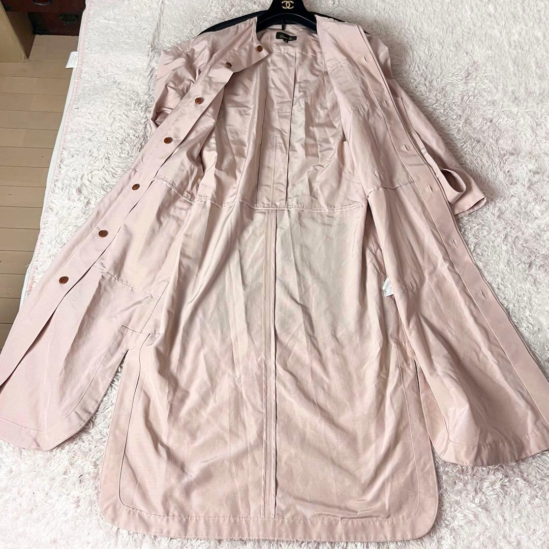 ドゥロワー シャツワンピース ロング シルク ポケット ベルト ピンク S