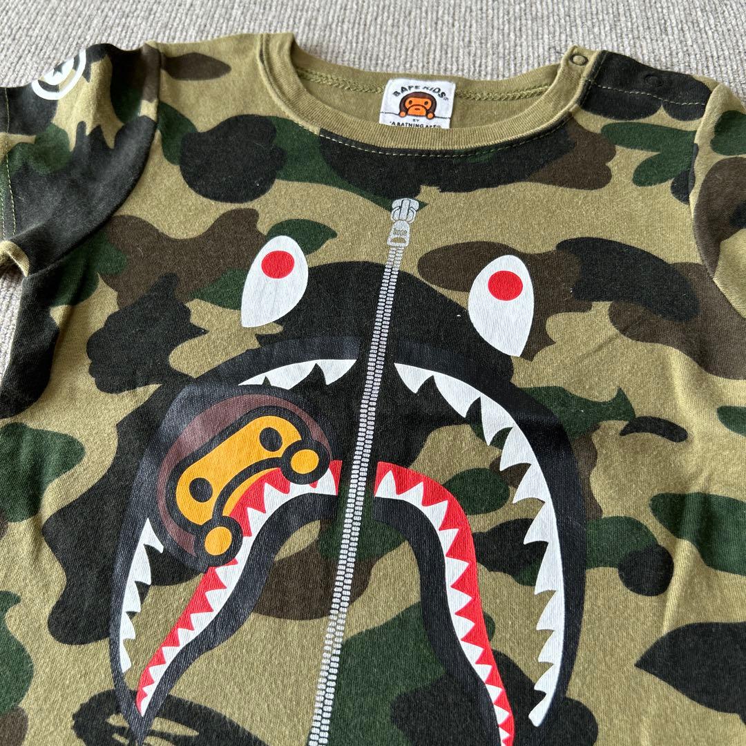 美品⭐️BAPE KIDS 迷彩サメTシャツ　80cm正規品