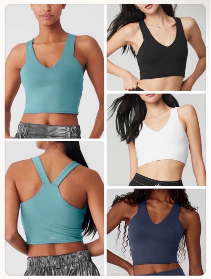 ALO yoga タンクトップAIRBRUSH REAL BRA ブラック