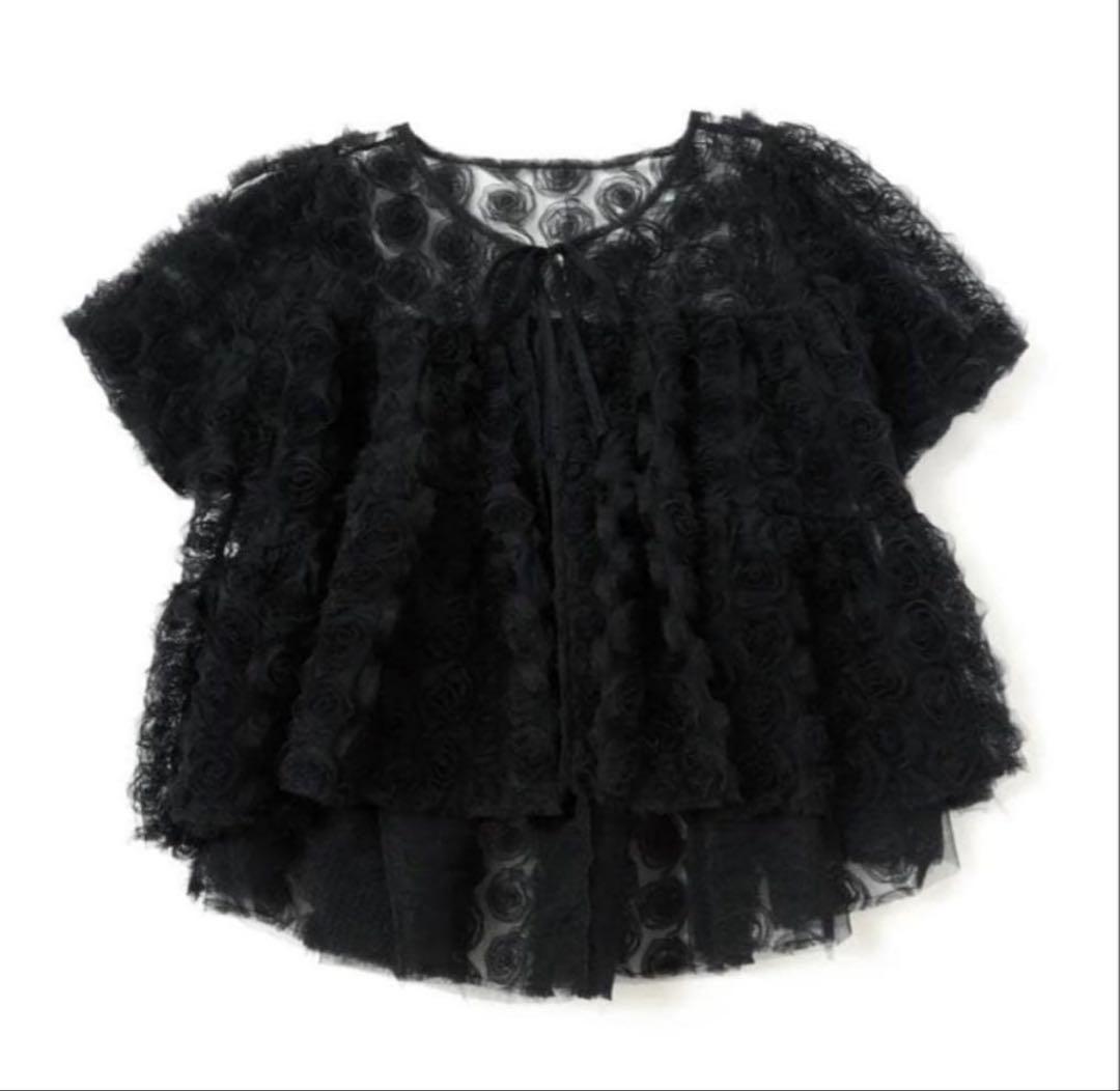 専用★POPPY FLOWER TULLE TIERED BOLERO黒