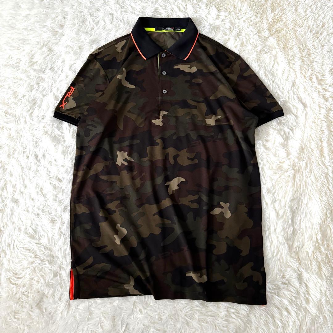 美品✨RLX ラルフローレン カモ柄 ポロシャツ メンズ M サイズ ストレッチ