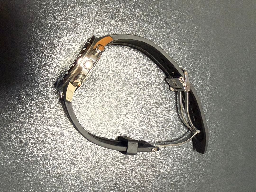 ク*ン様 Seiko sbtr021 クロノグラフ　黒 ラバーバンド付き