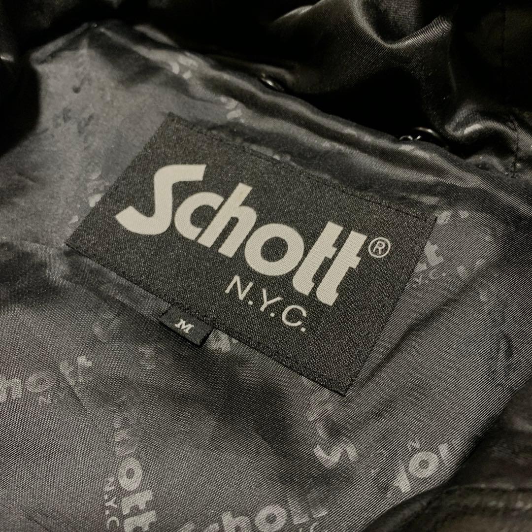 【レア】Schott　HOODED RIDERS JACKET　別注モデル　羊革