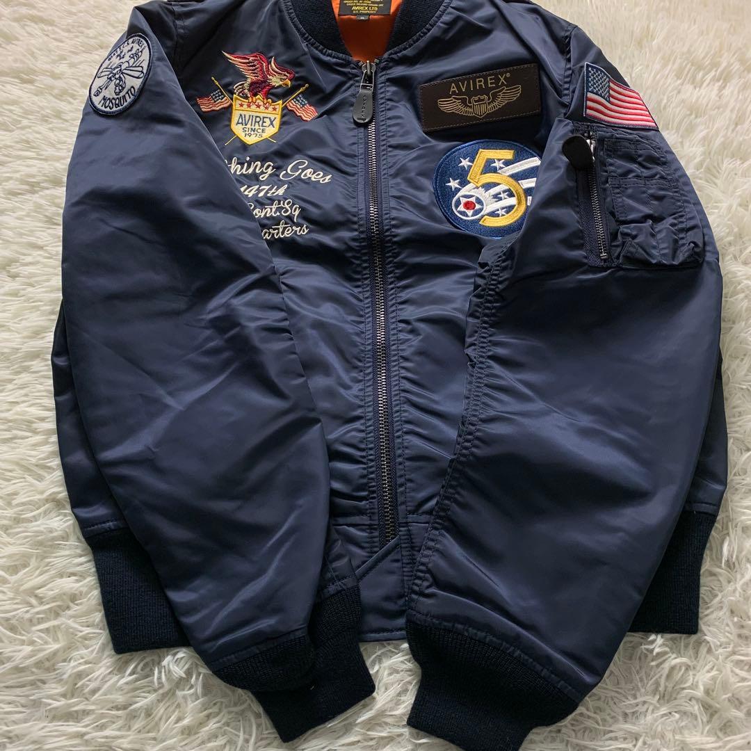 け*ん様 美品■アヴィレックス フライトジャケット L-2A ネイビー XL