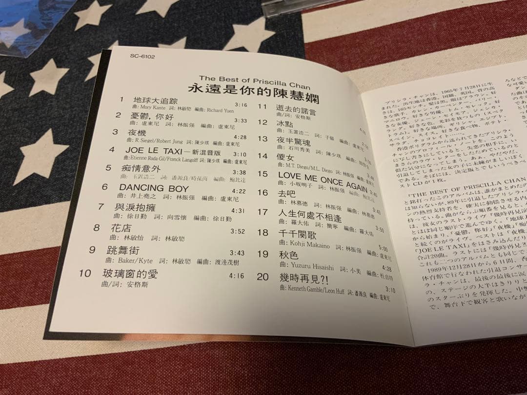 プリシラ・チャン（陳慧嫻）／ザ・ベスト・オブ・ プリシラ・チャン　CD 新品同様